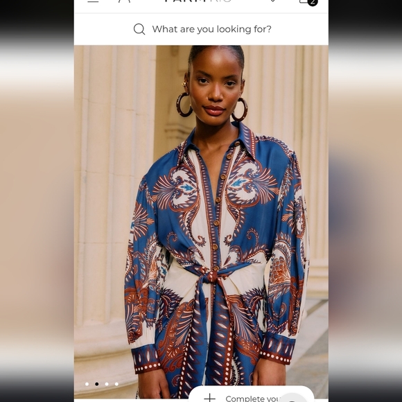 FARM Rio Blue Arabesque Mididress - Picture 4 of 7